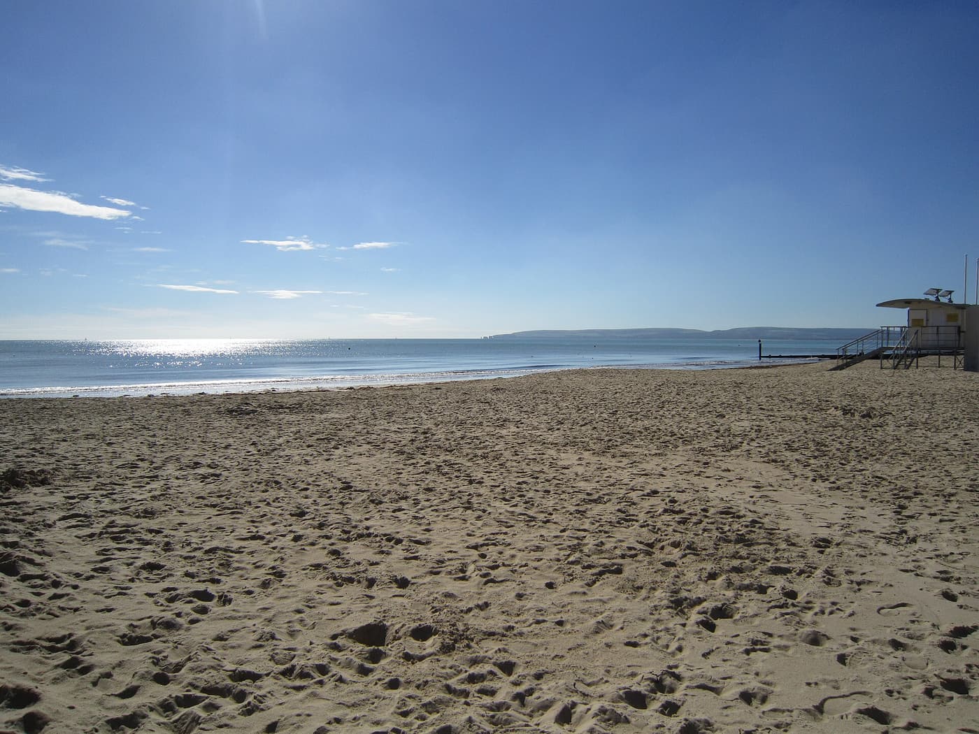The sandy beach at Alum Chine
